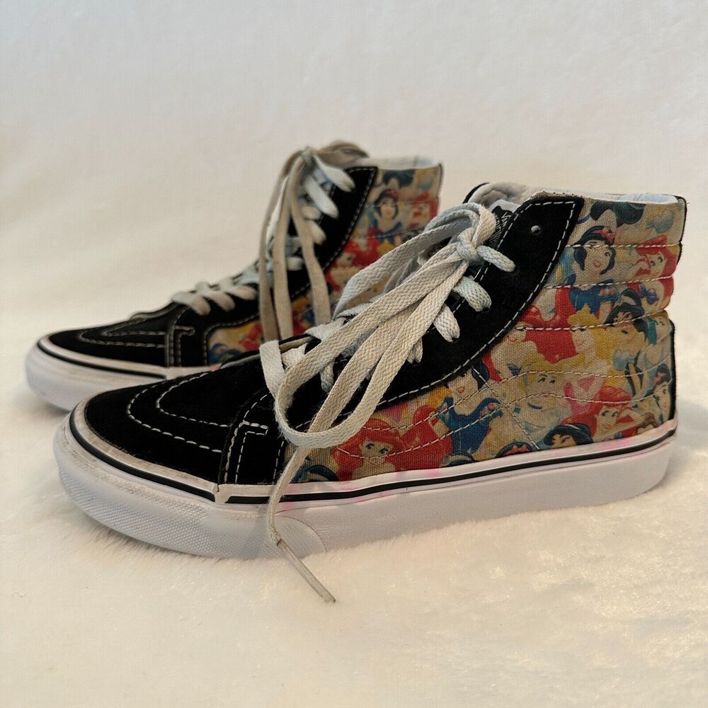Vans Disney Princess High Top Sneakers Womens Sz 5, Mens 3.5 Ariel Belle Aurora‎